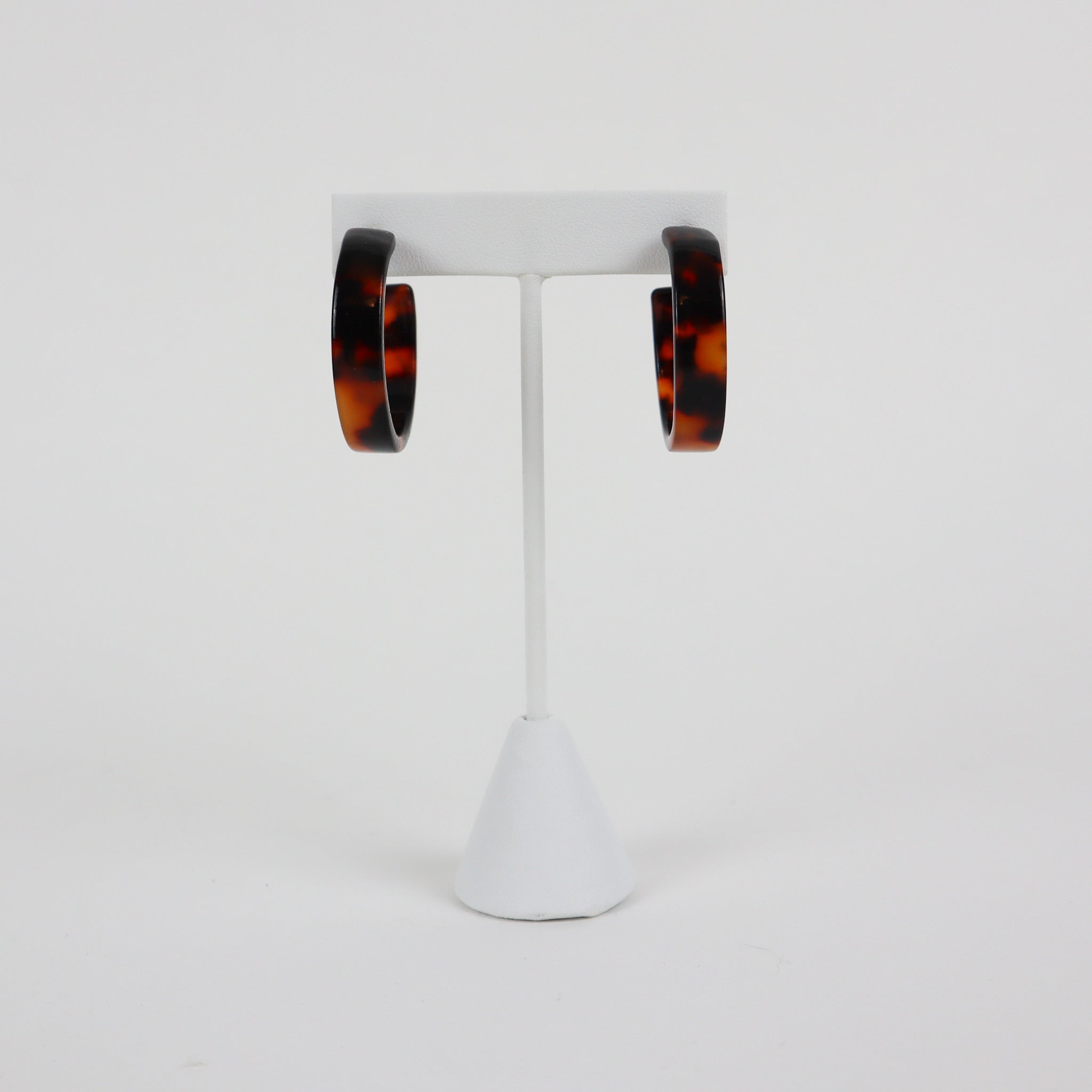 Resin Hoops - Brown tortoise