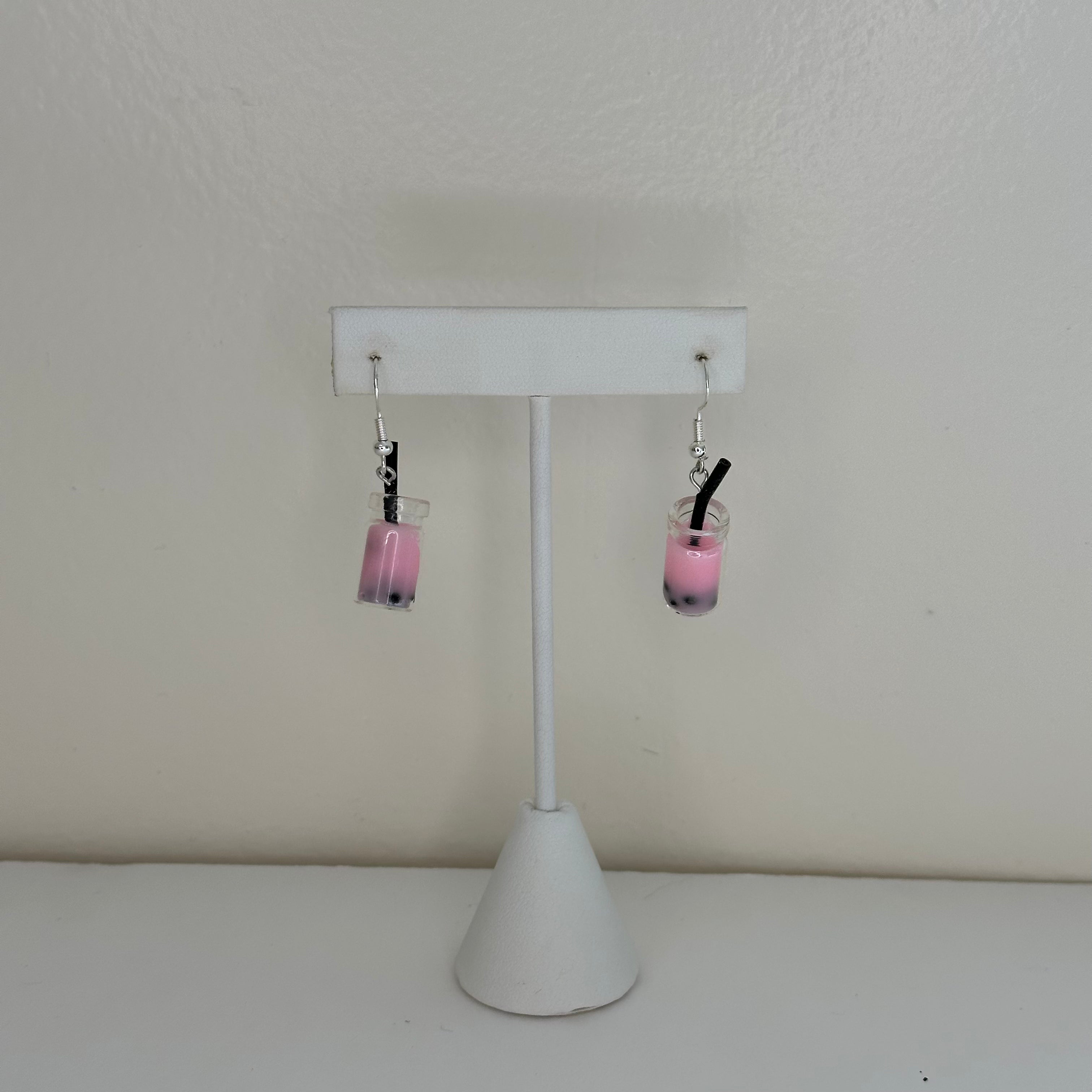 Pink Boba Earrings