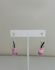 Pink Boba Earrings