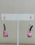 Pink Boba Earrings