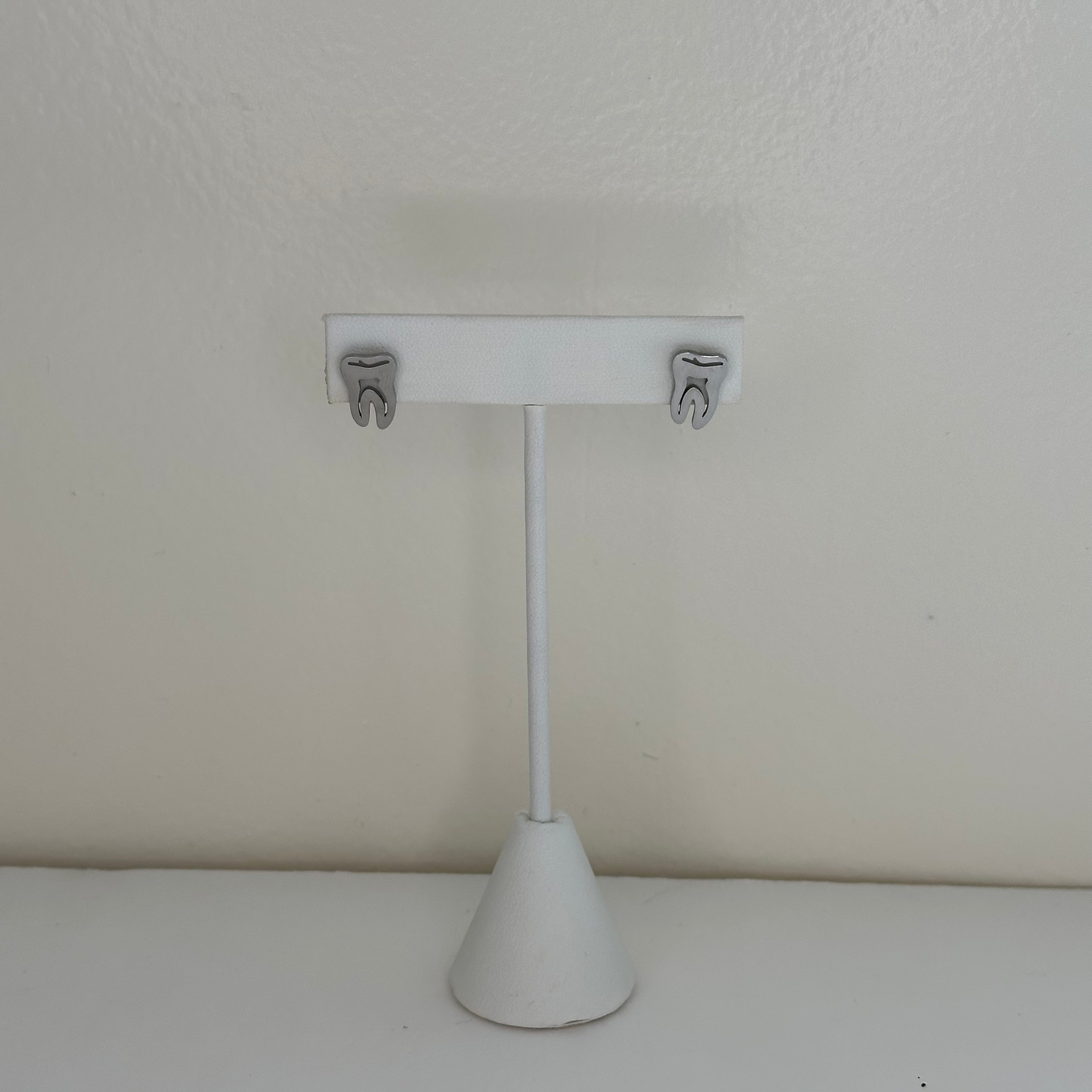 Silver Charm Stud - Teeth
