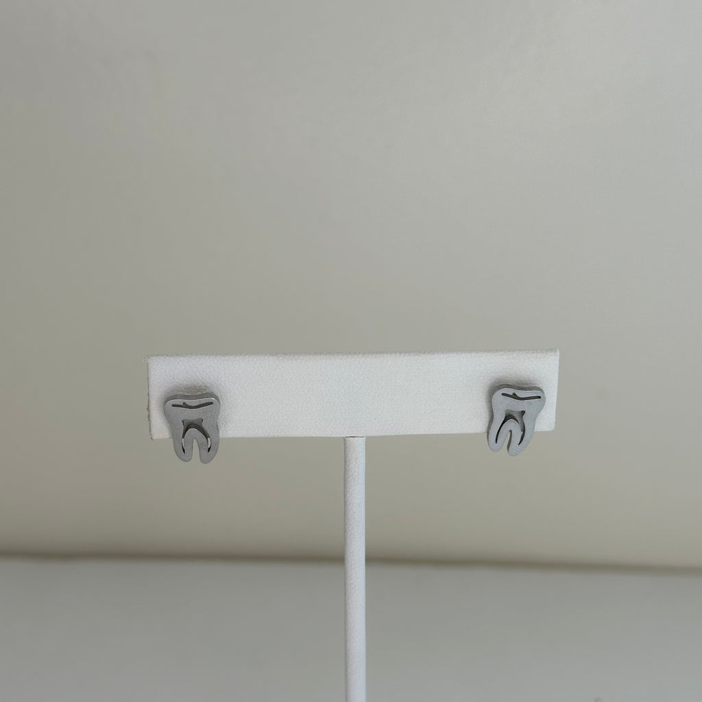 Silver Charm Stud - Teeth