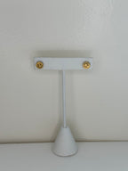 Gold Charm Stud - Smiley face