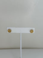 Gold Charm Stud - Smiley face