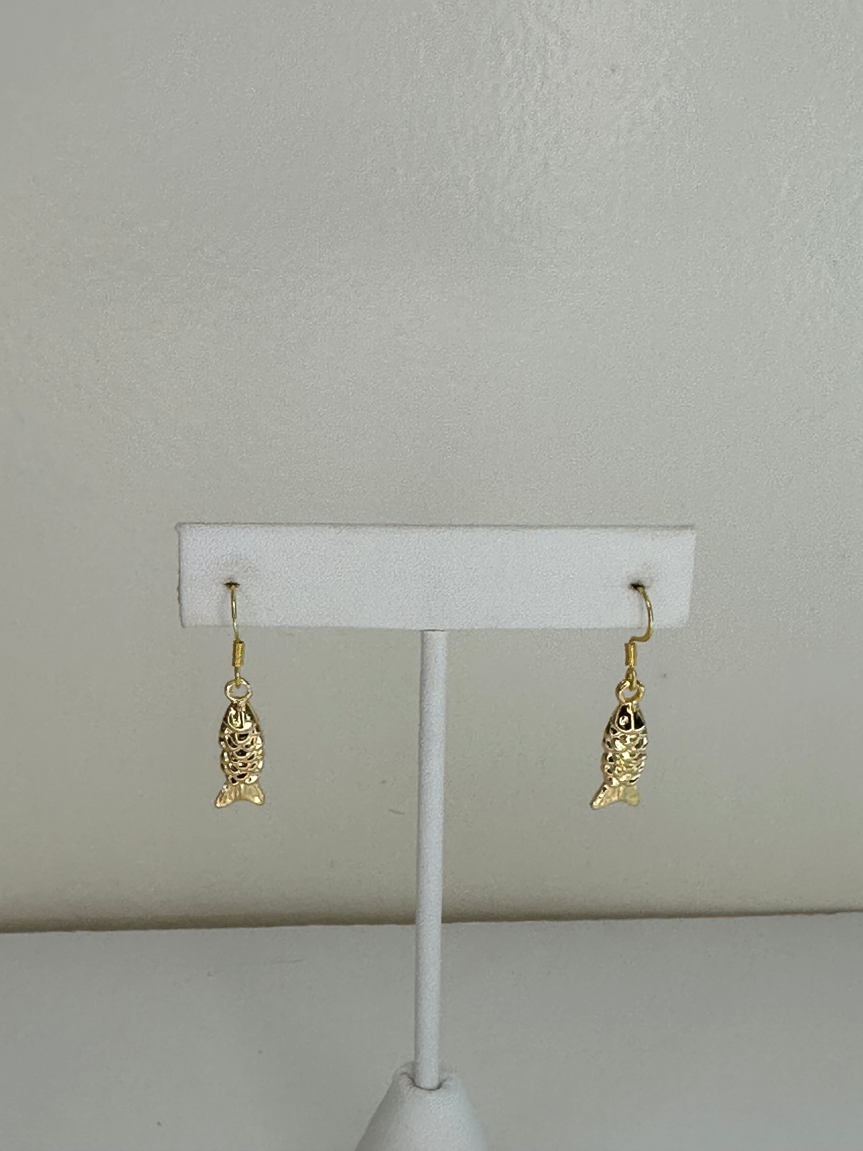 Gold Charm Hook -- Fish
