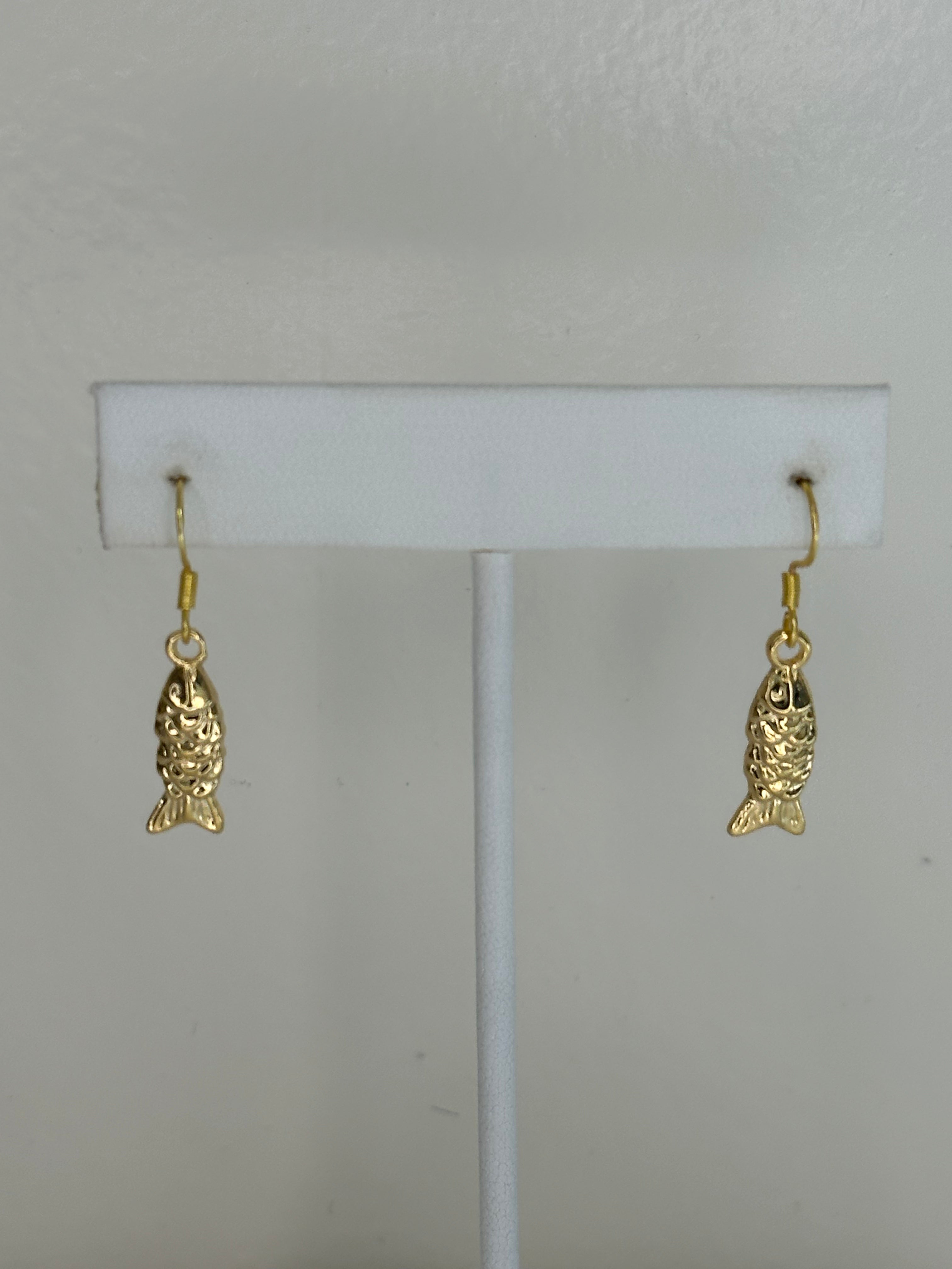 Gold Charm Hook -- Fish