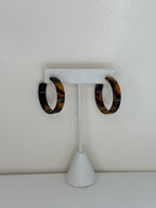 Resin Hoops - Brown tortoise