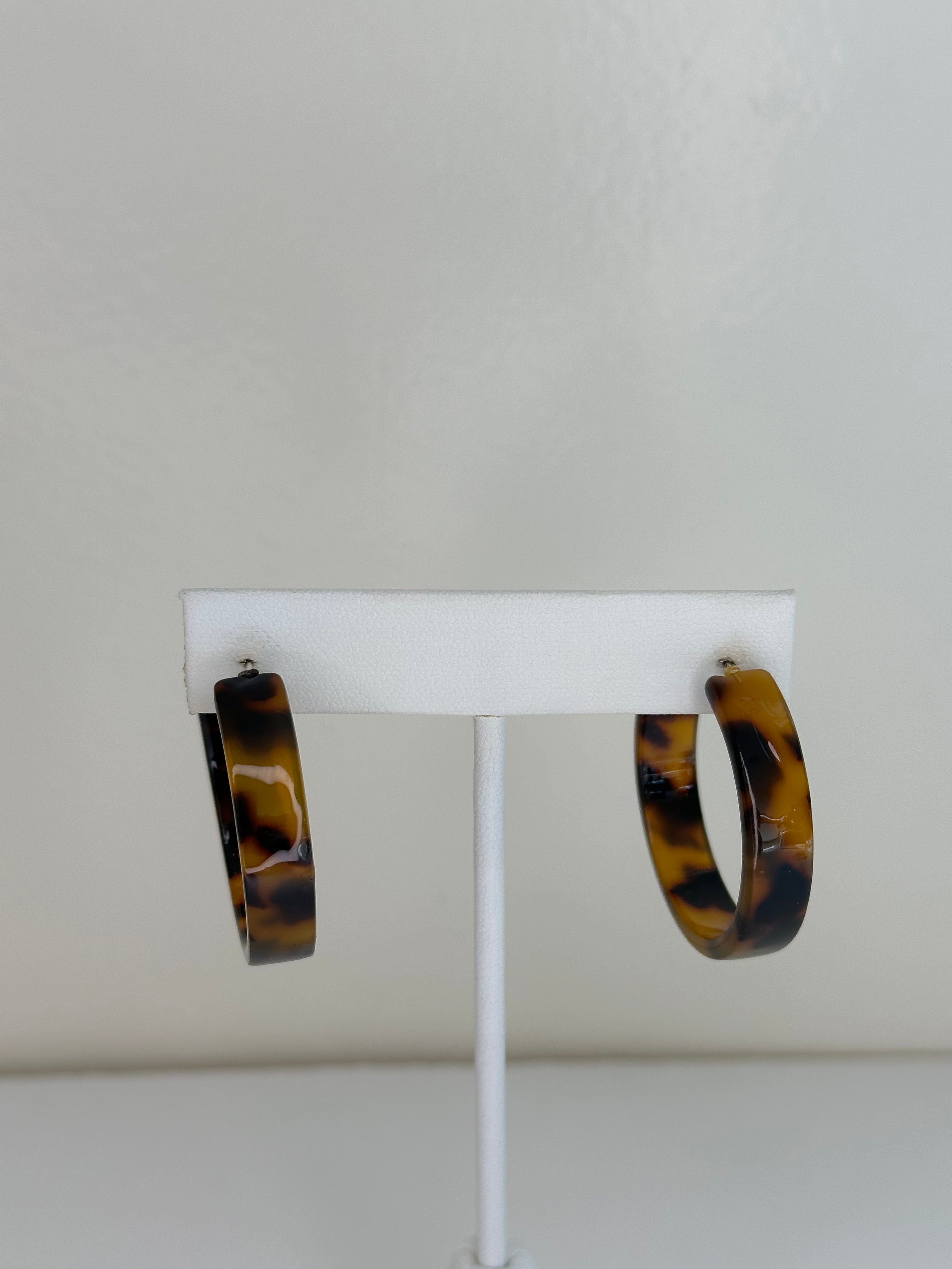 Resin Hoops - Brown tortoise
