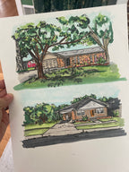 Watercolor House Portrait