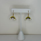 Enamel Charm Hook -- rainbow yellow/purple/green