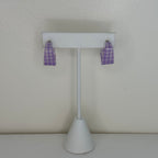 Resin Hoops - Purple plaid