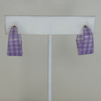 Resin Hoops - Purple plaid
