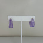 Resin Hoops - Purple plaid