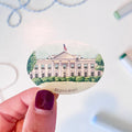 Hand-Illustrated White House Sticker