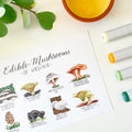 Edible Mushrooms of Virginia | Recycled Cardstock Print