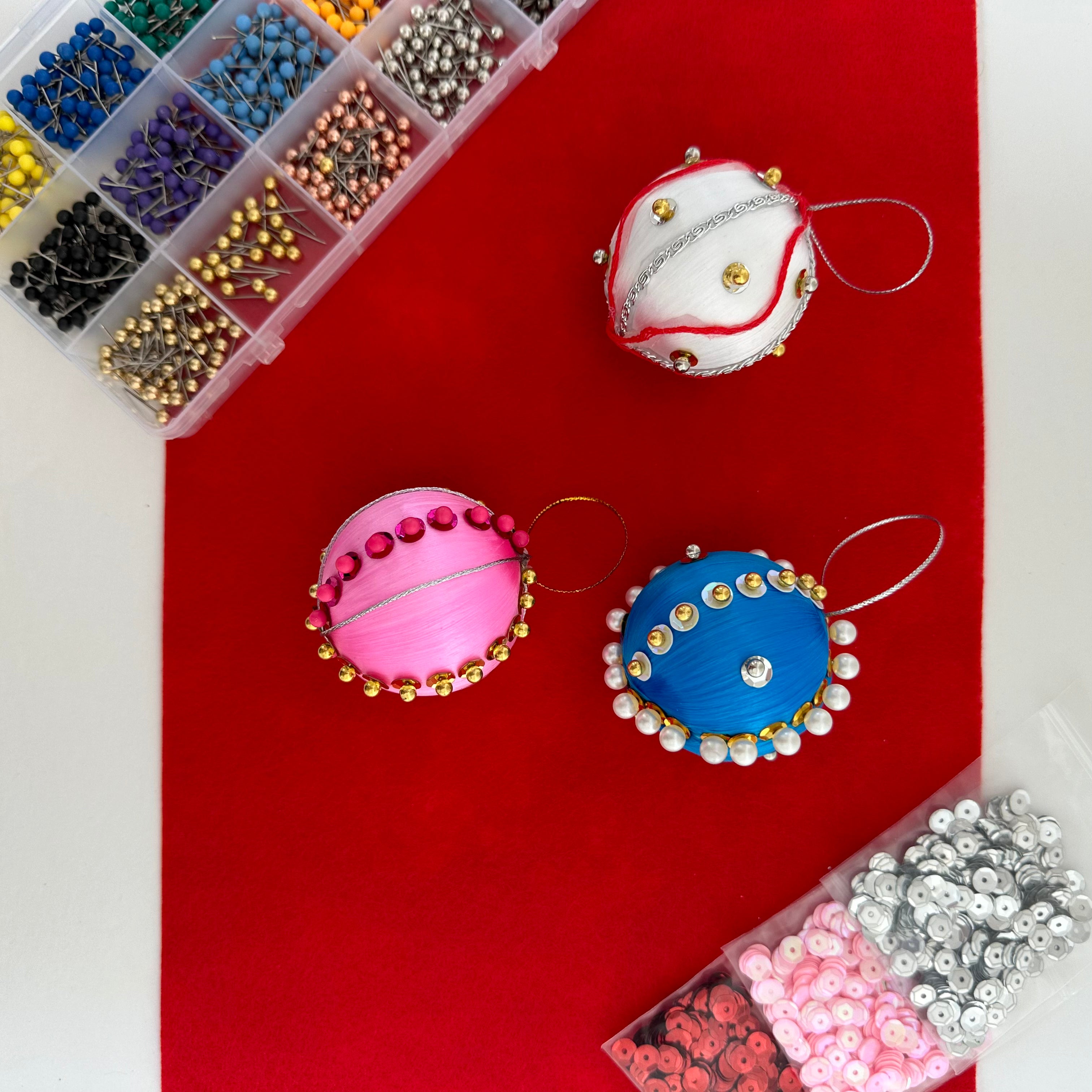 Beaded Satin Ornaments