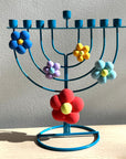 Clay Flower Menorah