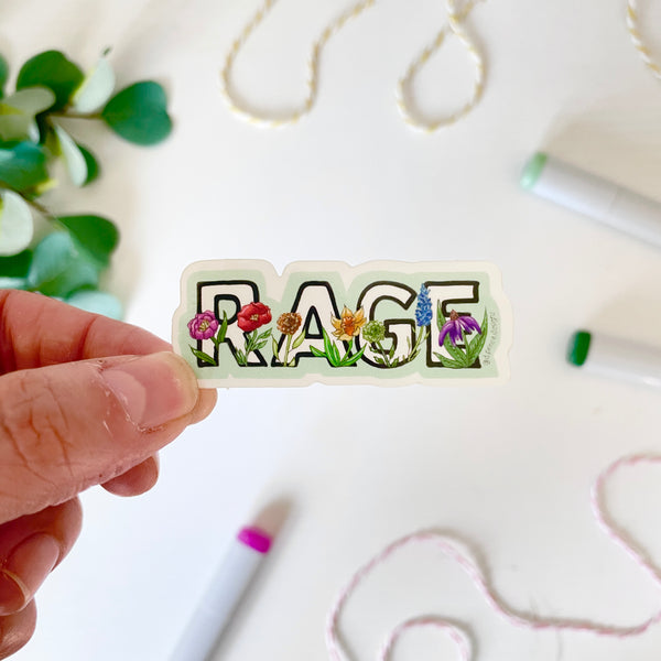 Hand-Illustrated Rage Sticker