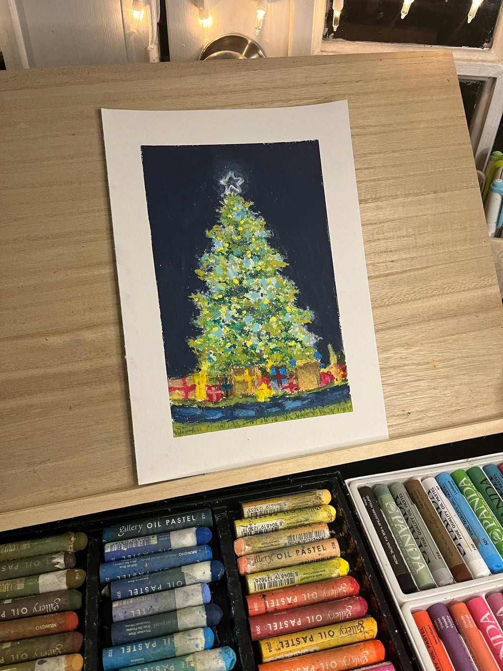 Oil Pastel Holiday Postcards