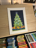 Oil Pastel Holiday Postcards