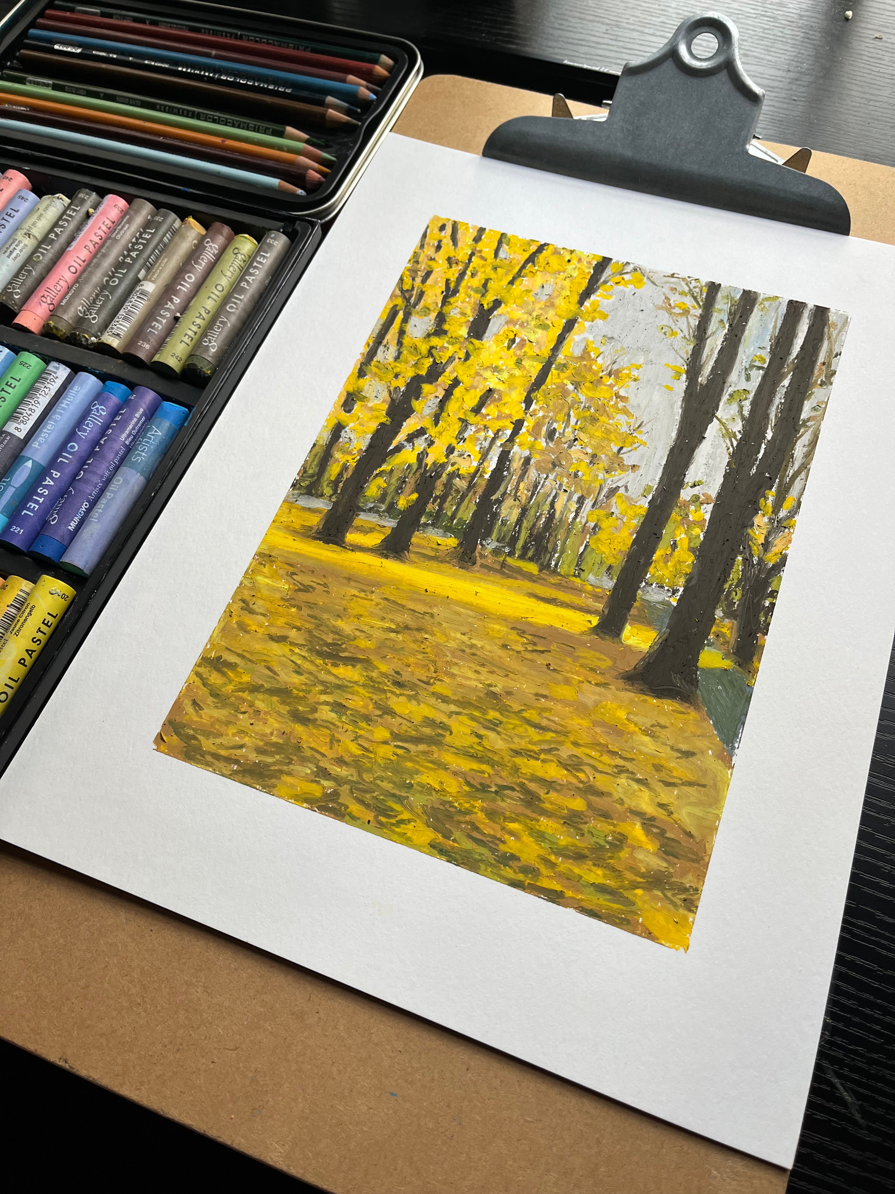 Intro to Oil Pastels: Fall Foliage