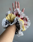 Hand-Sewn Lace Scrunchies