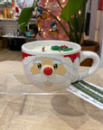 Novelty Holiday Glassware - Frosted Mistletoe Scented Soy Organic Candle