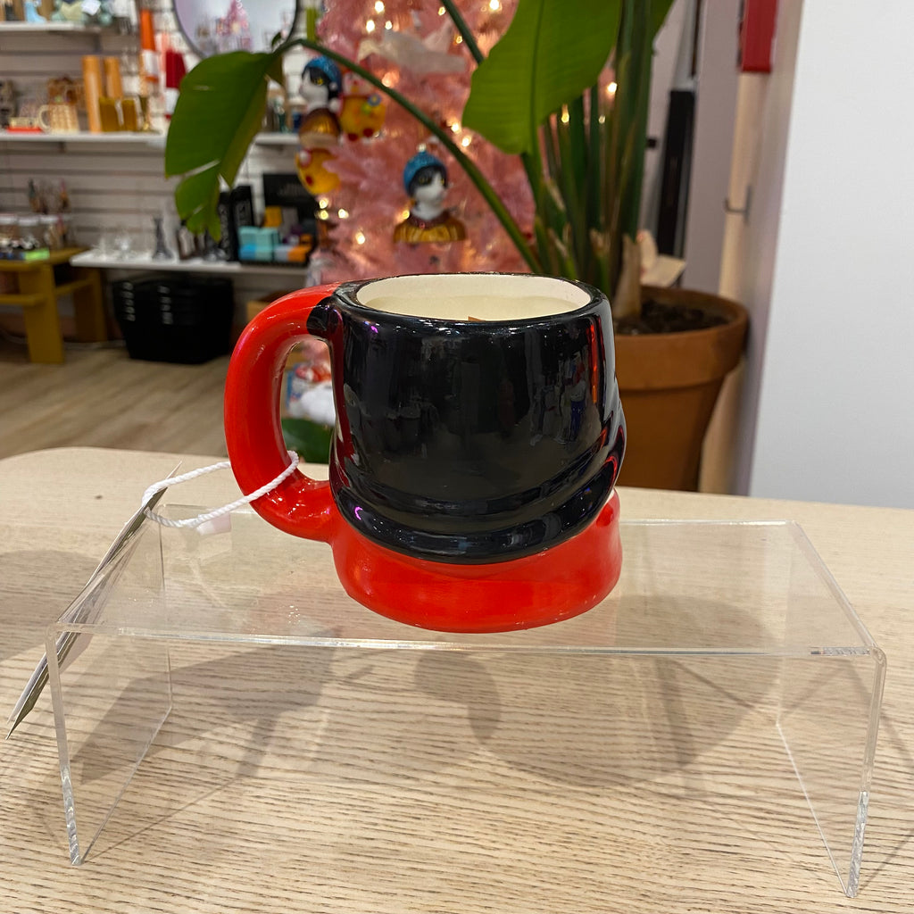 Novelty Holiday Glassware - Frosted Mistletoe Scented Soy Organic Candle