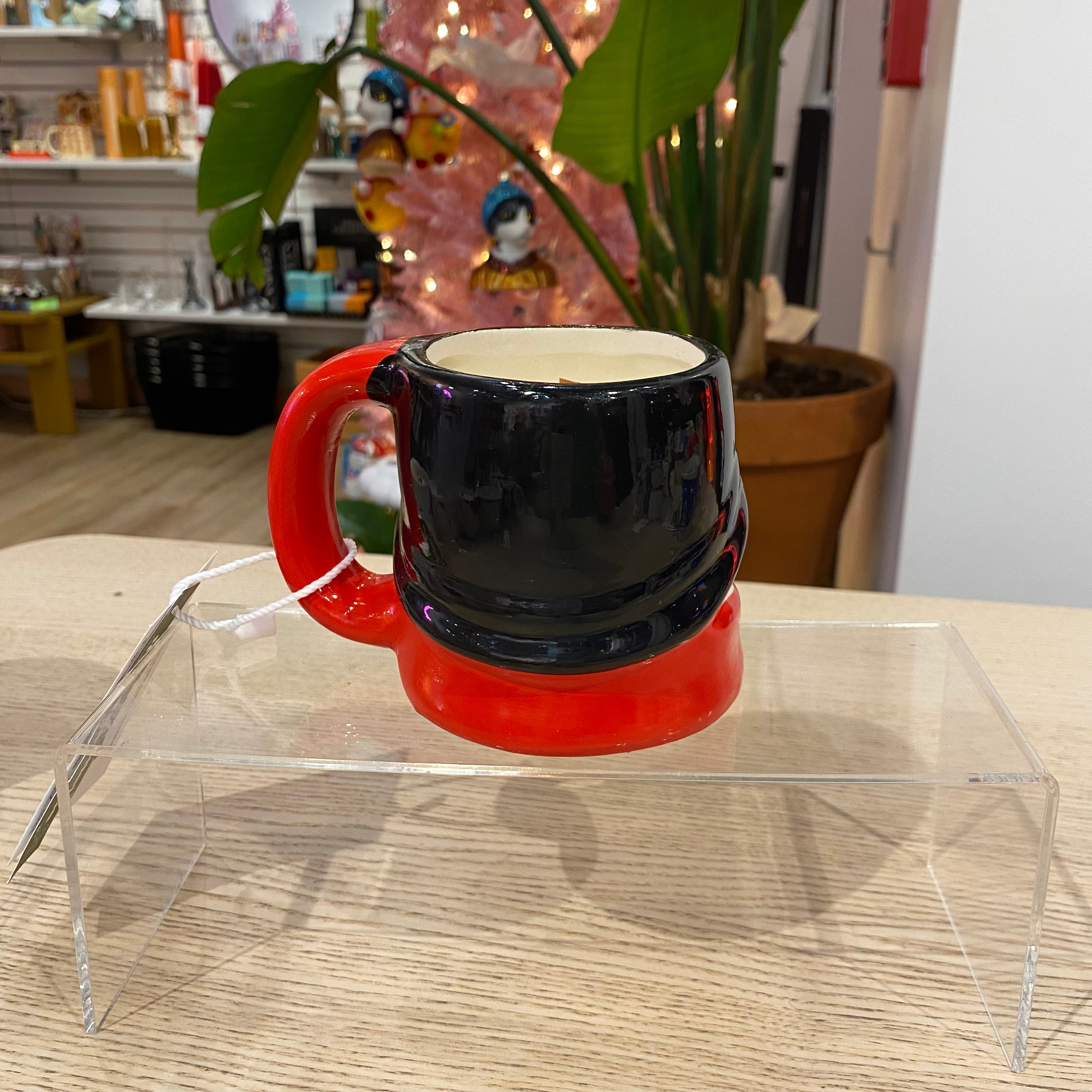 Novelty Holiday Glassware - Frosted Mistletoe Scented Soy Organic Candle
