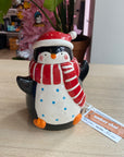 Novelty Holiday Glassware Penguin - Amber Chai Scented Organic Soy Candle