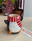 Novelty Holiday Glassware Penguin - Amber Chai Scented Organic Soy Candle