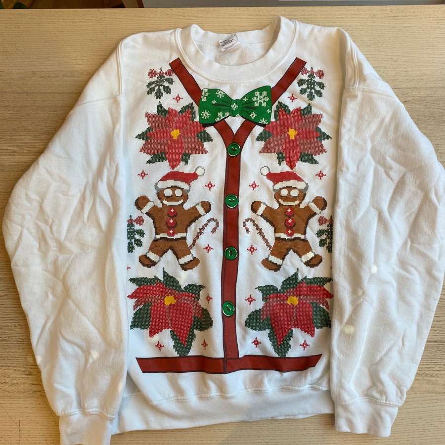 Gingerbread Men, White, Size L