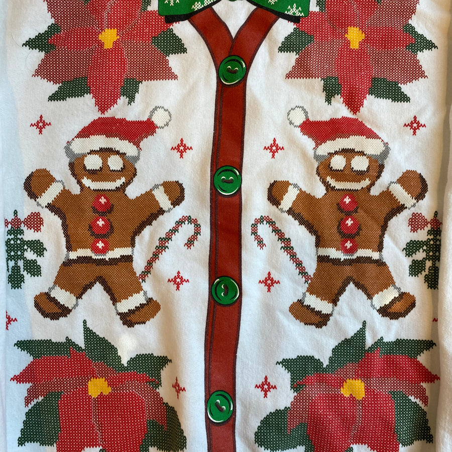 Gingerbread Men, White, Size L