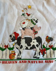 Vintage Heaven and Nature Sing Sweater - Cream White, Size XL