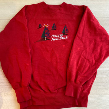 Happy Holidays, Red, Size L