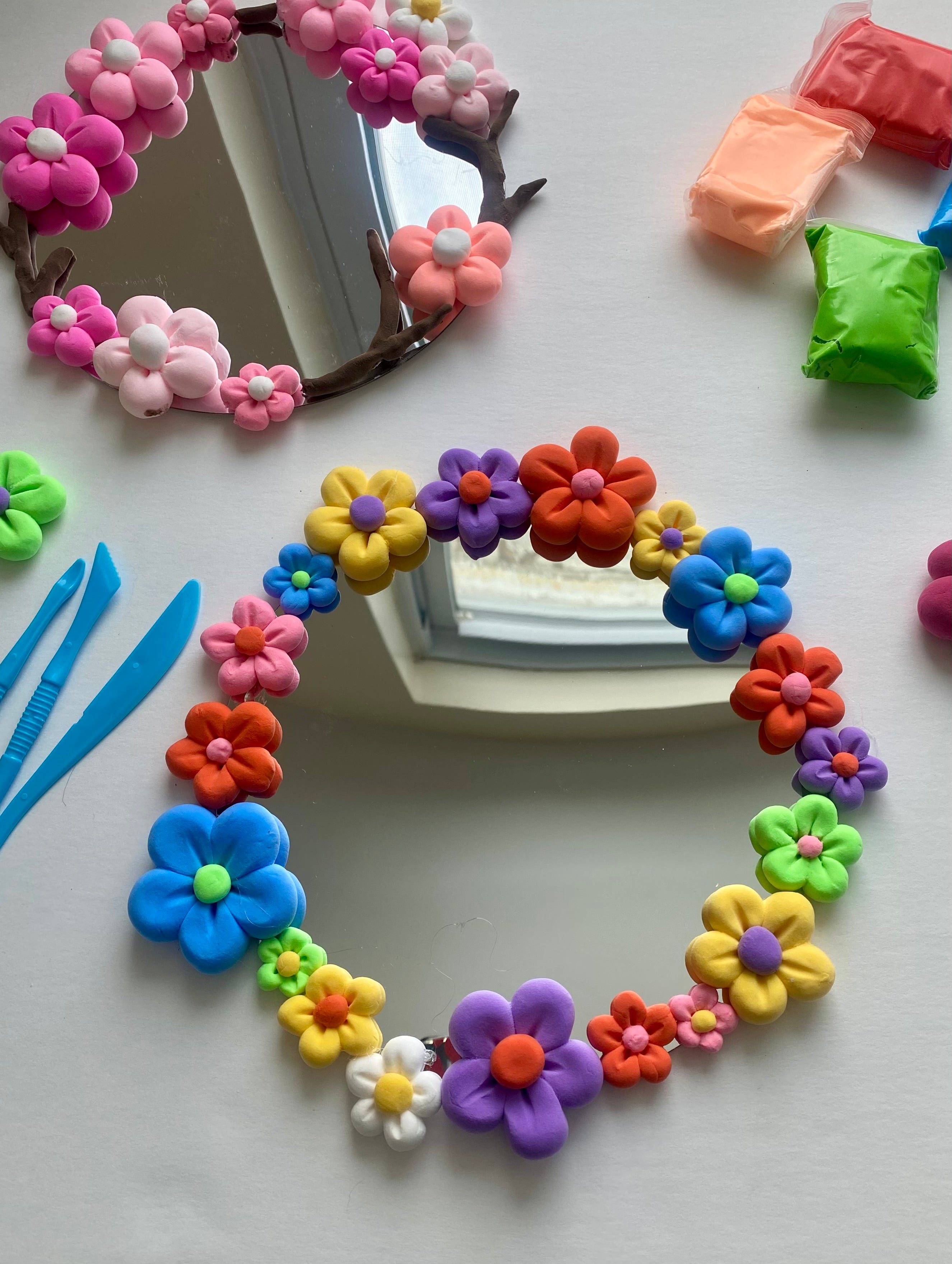Foam Flower Mirrors