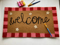 Custom Painted Welcome Mat