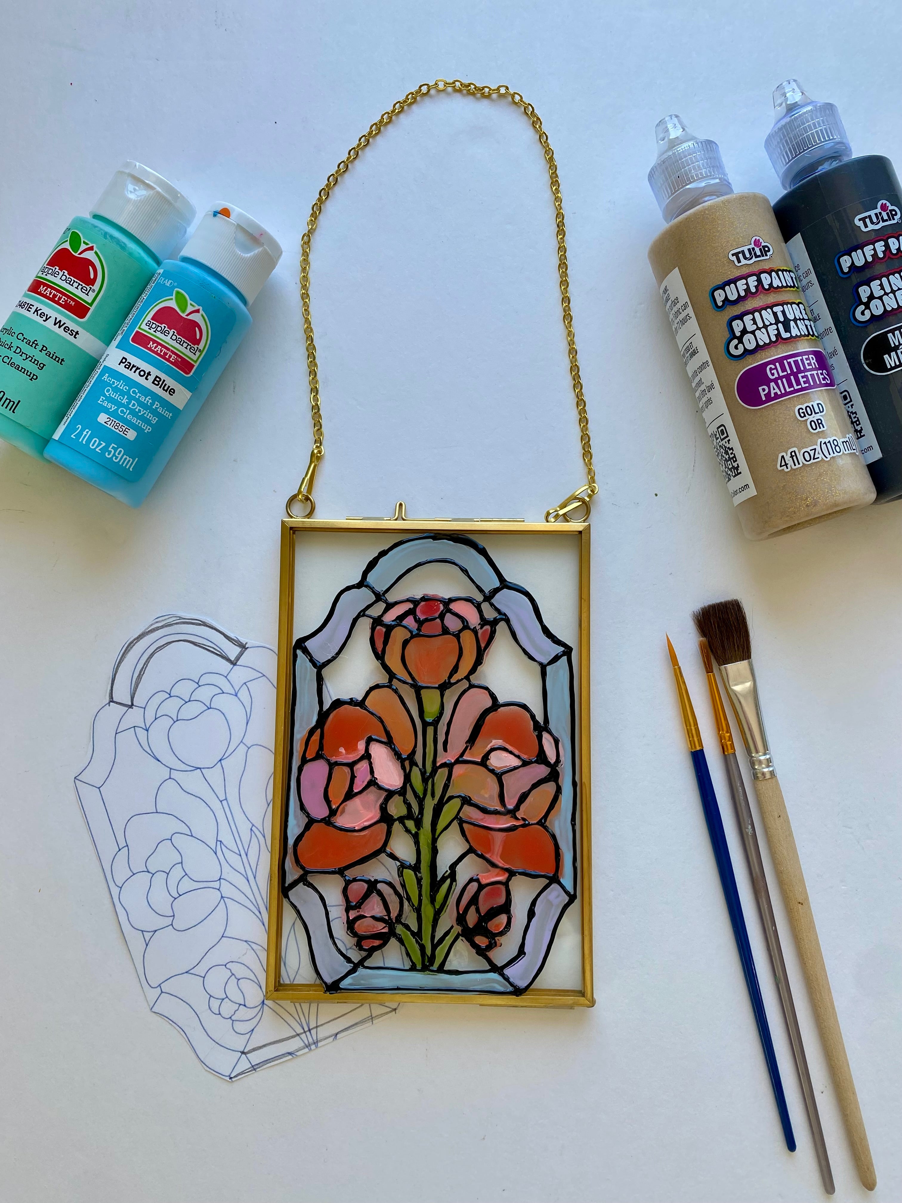 Faux Stained Glass Suncatcher