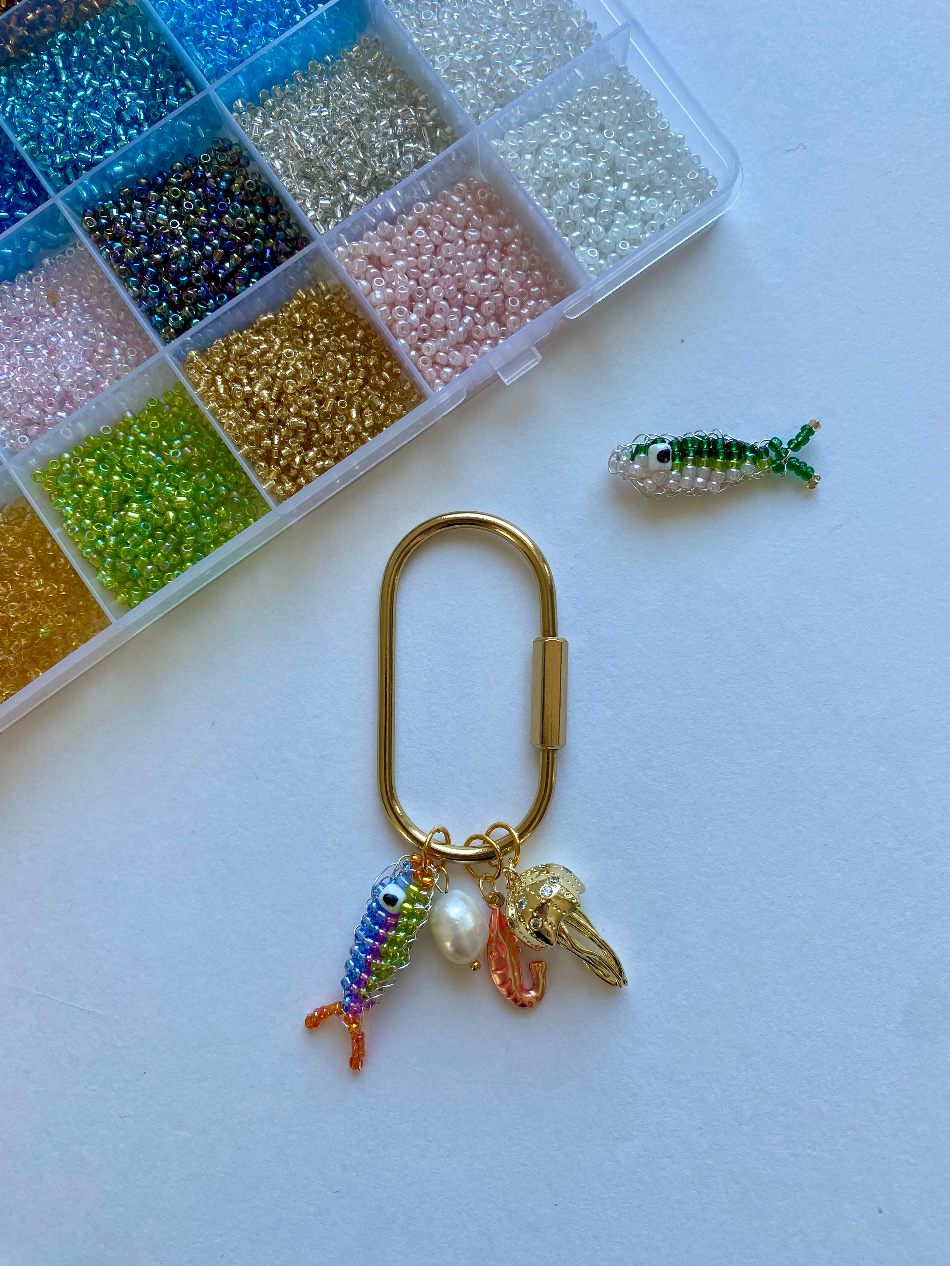 Summer Camp Series: Beaded Fish Bag Charm