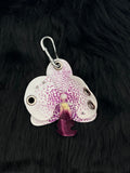 Purple Orchid with Silver Piercings