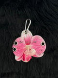 Pink Orchid with Silver Piercings
