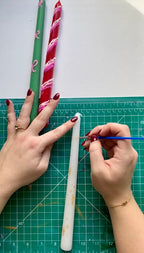 Holiday Candle Wax Painting