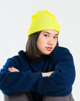 Simple Rib Knit Beanie - Jade Yellow