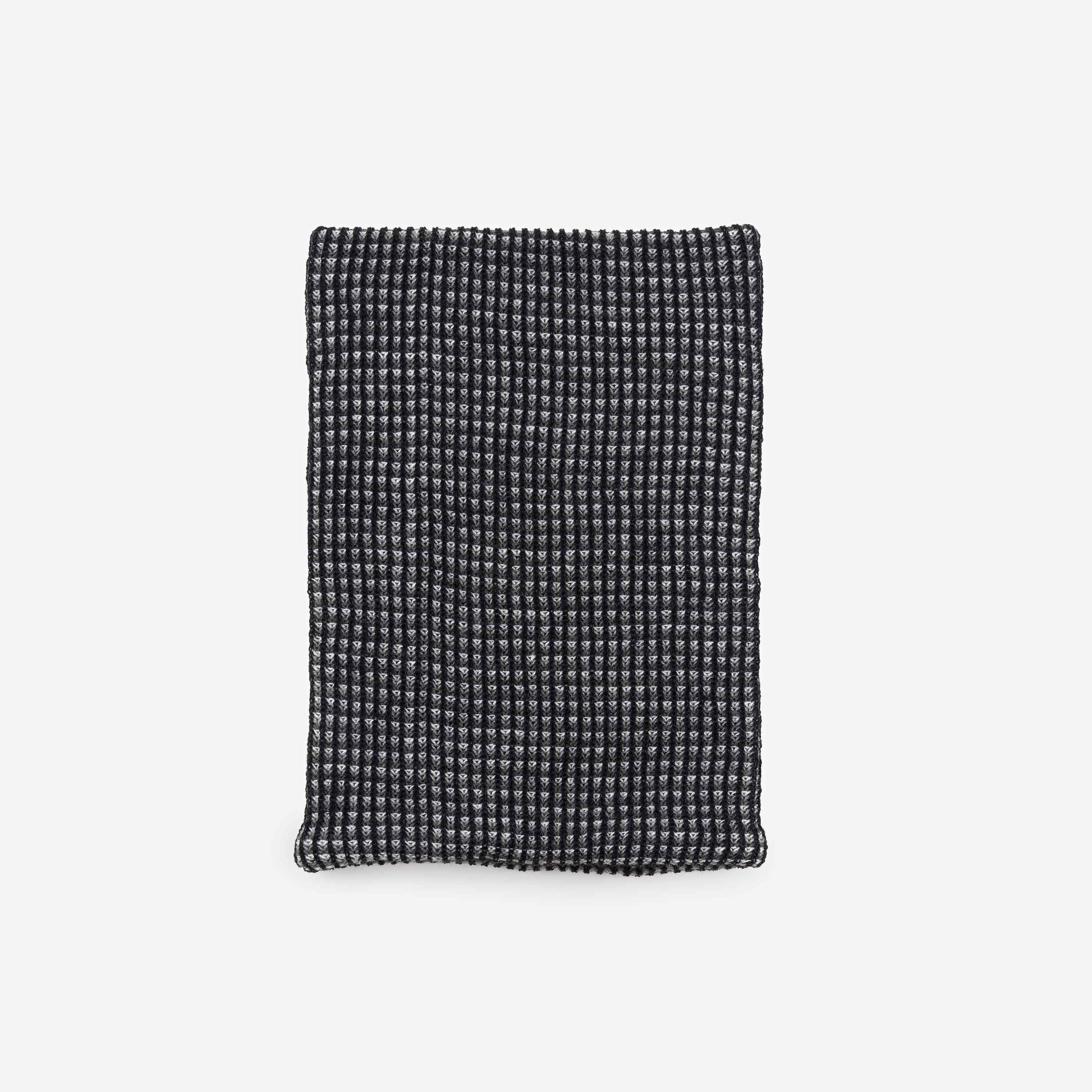Simple Grid Snood - Black Grey