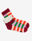 Super Stripe Knit House Socks - Kelly Lilac