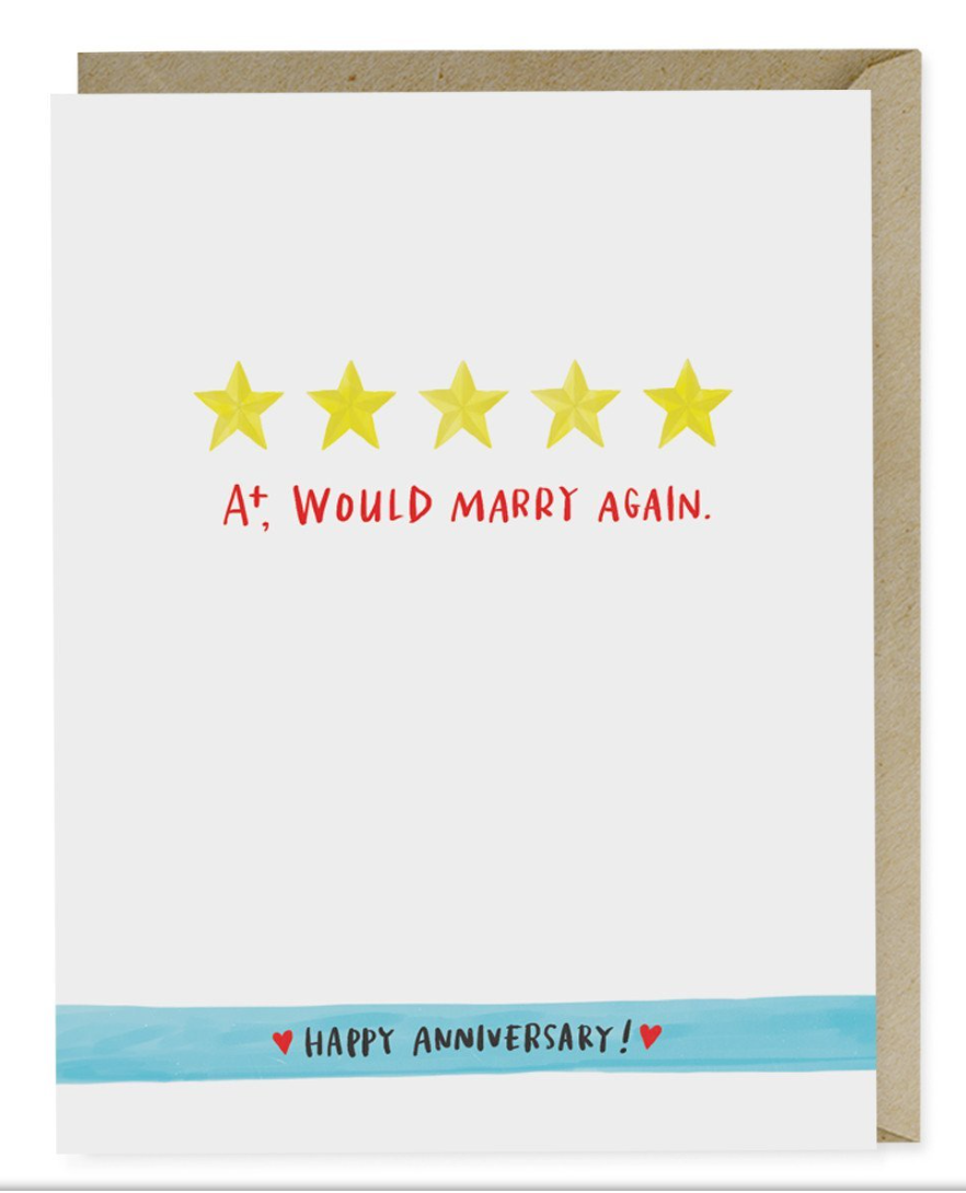 five-star anniversary card