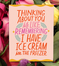 ice cream freezer card