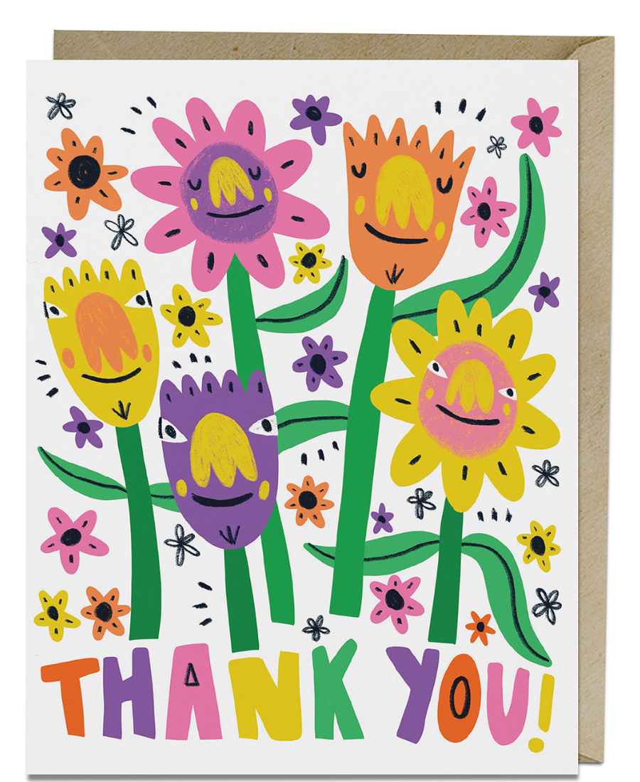 thank you flowers card