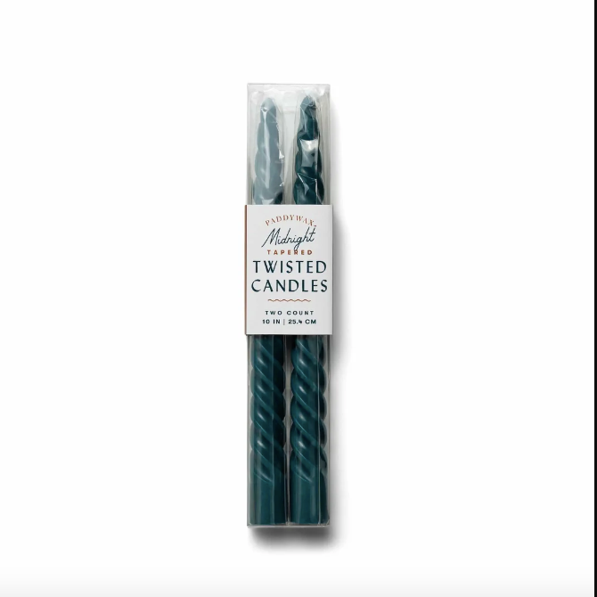 Twisted Taper Candles- Midnight Blue