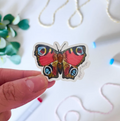 Red Peacock Butterfly Sticker
